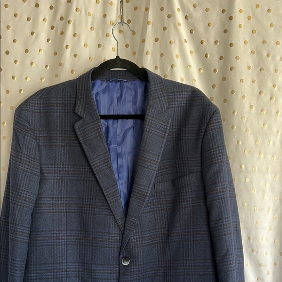 Ben Sherman Dark Blue Checkered Blazer - Picture 2 of 10